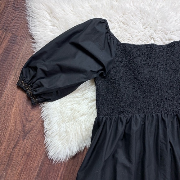 Old Navy Women’s XXL Black Puffy Sleeve Gathered Bust Full Length Flowing Dress - Picture 15 of 16